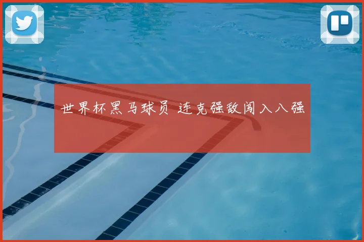世界杯黑马球员 连克强敌闯入八强